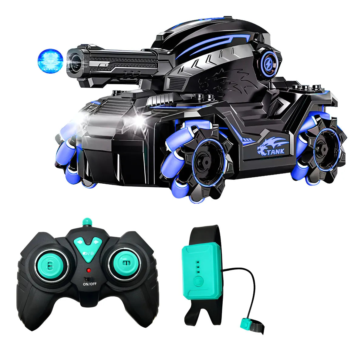 Tanque 360° con Bolitas De Hidrogel